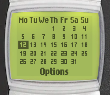 Calendar month view