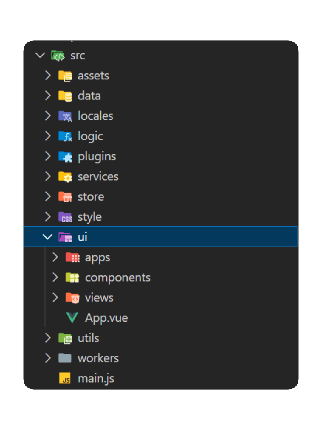 Improved UI folder structure