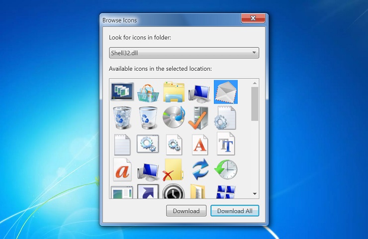 Windows 7 icon Viewer/Downloader