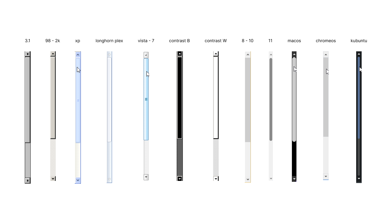 Win7 Simu scrollbar settings